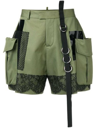 Dsquared2 high-waisted cargo shorts - Green