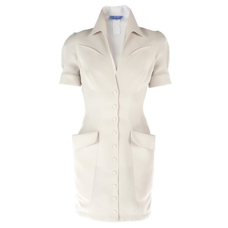 Thierry Mugler white mini dress For Sale at 1stdibs