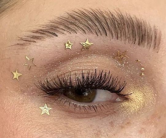 star makeup (gold)