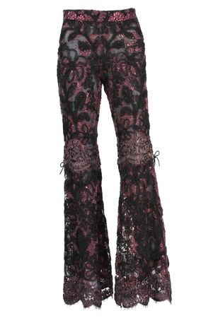 New Tom Ford for Gucci AD F/W 1999 Super Rare Hot and Sexy Lace Silk Pants 42 For Sale at 1stDibs