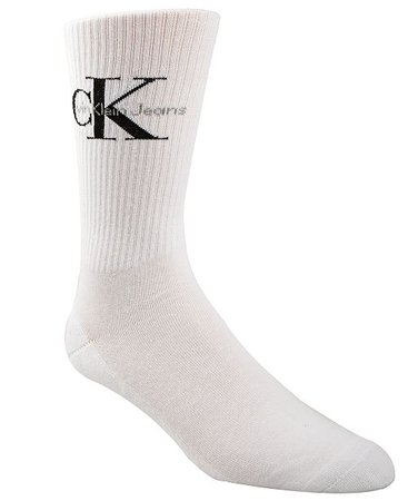 Calvin Klein Men's Ribbed Logo Crew Socks & Reviews - Underwear & Socks - Men - Macy's