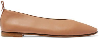 Leather Ballet Flats - Sand