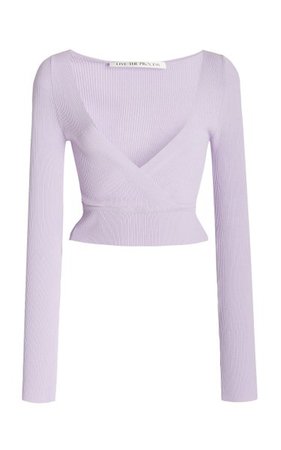Verso Ribbed-Knit Cropped Wrap Top By Live The Process | Moda Operandi