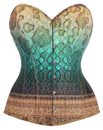 snakeskin pattern corset