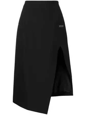 Off-White logo-print Asymmetric Skirt - Farfetch