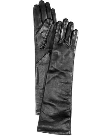 Charter Club Long Leather Tech Gloves