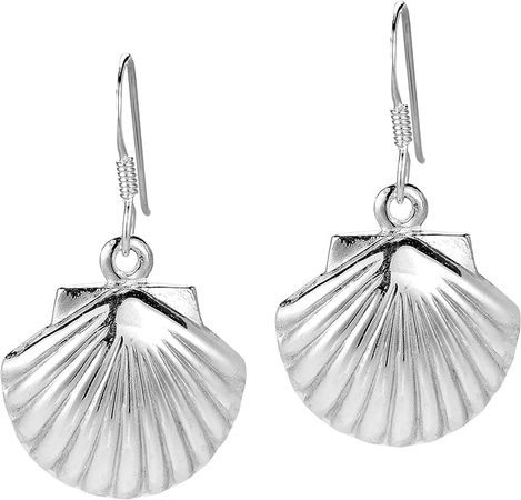 Amazon.com: AeraVida Beach Summer Seashell Clam Boho Sterling Silver Dangle Earrings | Chic Boho Style Sterling Silver Dangle Earring for Women | Jewelry Gift: Clothing, Shoes & Jewelry