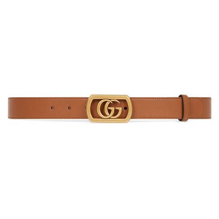Belt with framed Double G buckle | GUCCI®