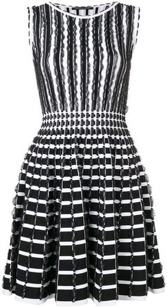 Antonino ruffle details striped dress