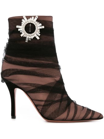 Amina Muaddi Tessa crystal-embellished Ankle Boots - Farfetch