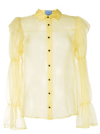 Shop Macgraw Souffle sheer blouse with Express Delivery - FARFETCH