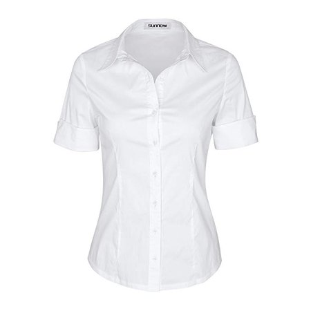 white shirt short sleeve womens - Google Search