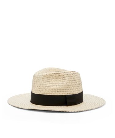 Sole Society Woven Straw Hat W/ Grosgrain Band | Sole Society Shoes, Bags and Accessories cream