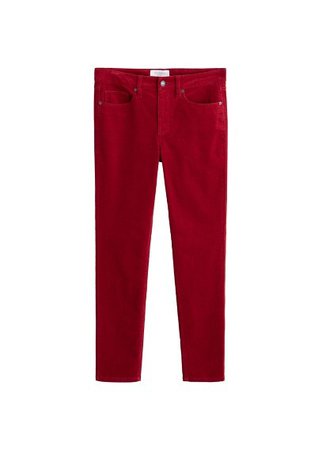 Violeta BY MANGO Slim-fit cotton-blend trousers