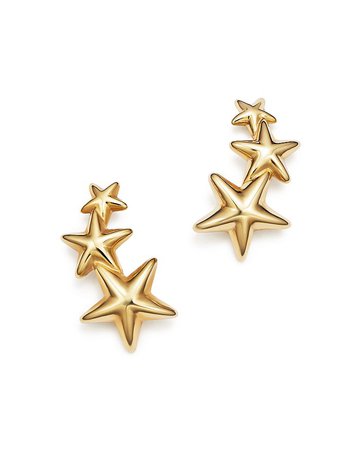 Bloomingdale's 14K Yellow Gold Triple Star Climber Earrings - 100% Exclusive | Bloomingdale's