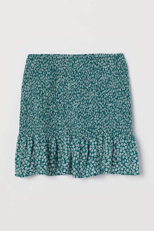 Smocked Skirt - Green