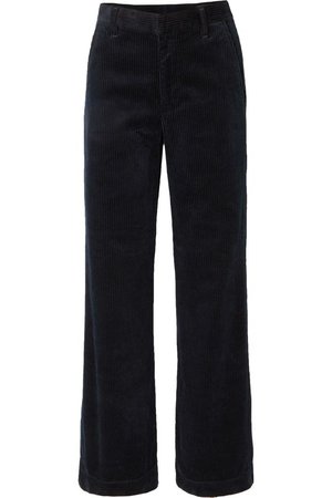 Goldsign | The Flat Front cotton-corduroy wide-leg pants | NET-A-PORTER.COM