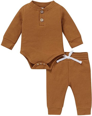 Amazon.com: Baby Boy Clothes 0-3 Months Long Sleeve Newborn Baby Ribbed Outfit Winter Fall Bodysuit Pants Set Green: Clothing, Shoes & Jewelry