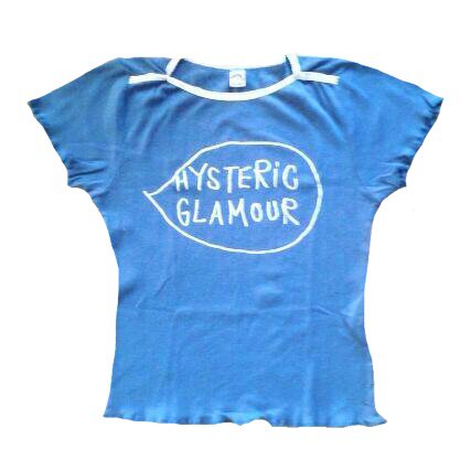 hysteric glamour speech bubble blue baby tee shirt