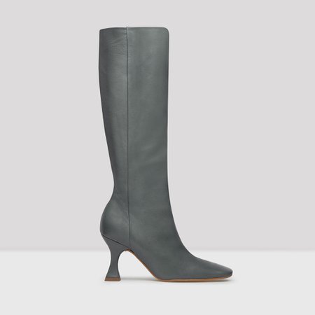 Inga Grigio Nappa Leather Boots // Knee-High Boots // Miista Shoes