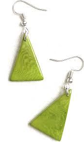 green triangle earrings - Google Search