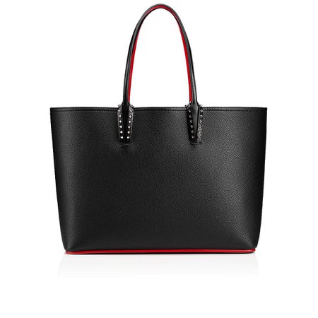 Cabata Tote Bag Black Calfskin - Handbags - Christian Louboutin