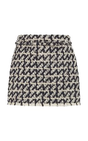 Buckle-Detailed Tweed Mini Skirt By Del Core | Moda Operandi