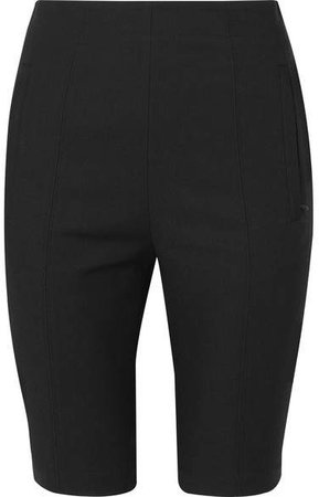 Stretch Cotton-blend Twill Shorts - Black
