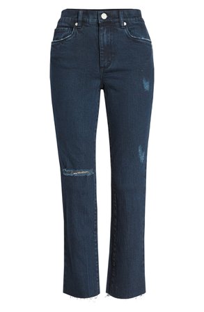 BLANKNYC The Madison Ripped Straight Leg Jeans (On a Roll) | Nordstrom