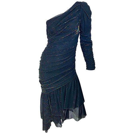 1980s one shoulder dress