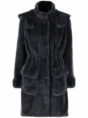 P.A.R.O.S.H. Hooded Faux Fur Coat - Farfetch