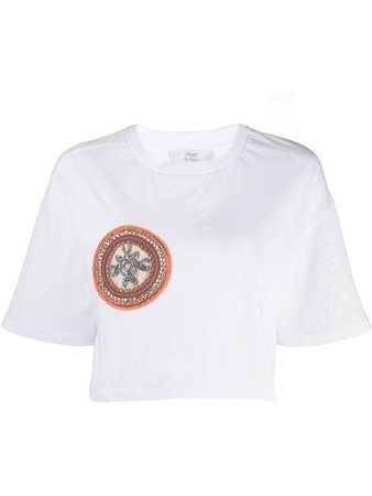 Mr & Mrs Italy Embroidered Crop Top - Farfetch