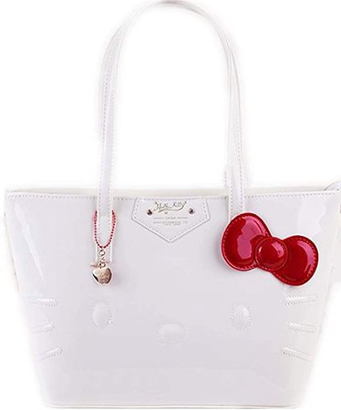Amazon.com: New Hello Kitty Bow Sweet Shoulder Bag Tote Bag Purse LB-43181W: Shoes