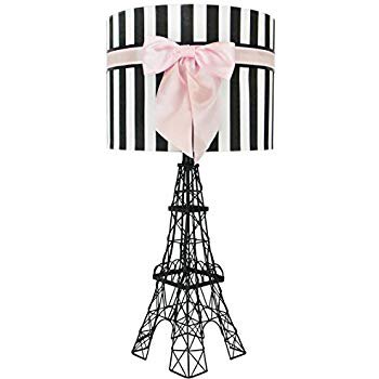 24.5" Eiffel Tower Table Lamp with Bowknot Shade (Pink) - - Amazon.com