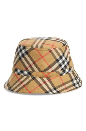 Burberry Chandy Check Bucket Hat (Little Kid & Big Kid) | Nordstrom