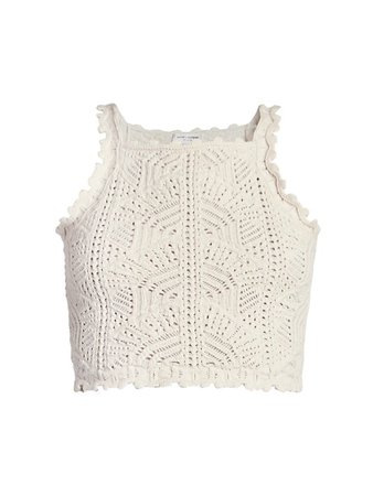 Shop Saint Laurent Crochet Wool Crop Top | Saks Fifth Avenue