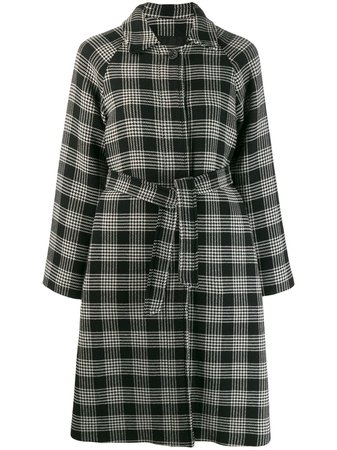 Red Valentino Belted Check Coat