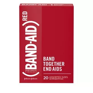 Band-Aid Adhesive RED Bandages - 20ct : Target