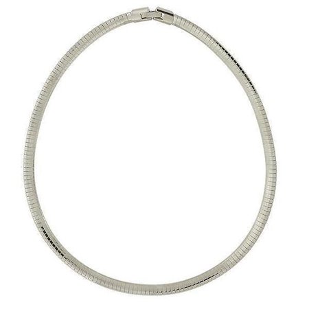 Silver-Tone Omega Necklace