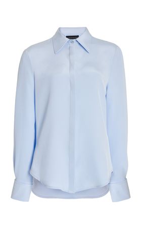 Spence Silk Crepe Button-Down Shirt By Brandon Maxwell | Moda Operandi
