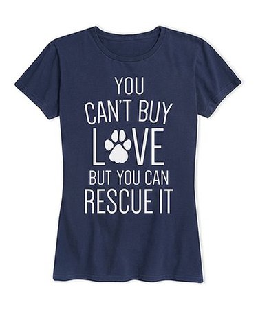 Instant Message Womens Black You Cant Buy Love Relaxed-Fit Tee - Women & Plus | Best Price and Reviews | Zulily