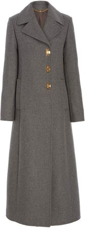 Collared Wool-Blend Coat