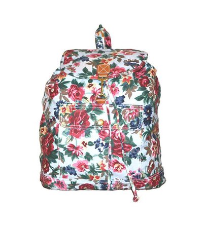 Floral Print Backpack Vintage 90s Backpack Weekender Bag | Etsy