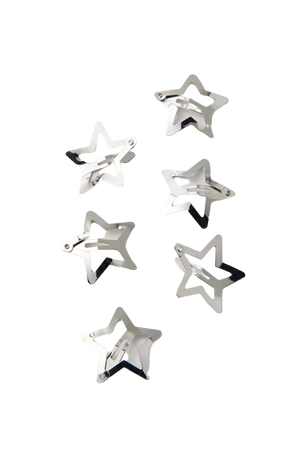 Silver Star Clips