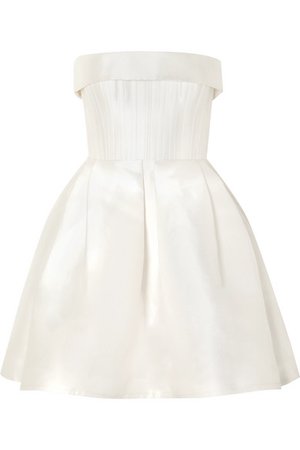 Alex Perry | Elyse strapless silk-faille mini dress | NET-A-PORTER.COM