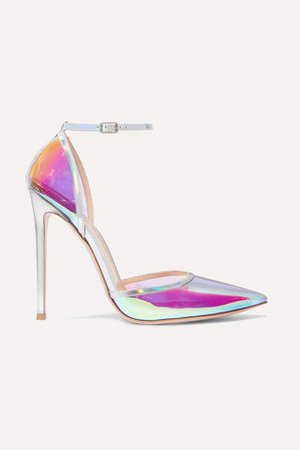 Sabin 85 Iridescent Perspex And Leather Pumps - Silver