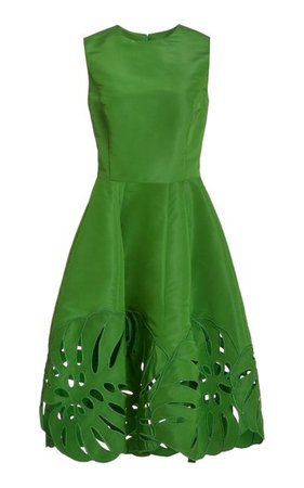 Sleevless A-Line Silk Dress By Oscar De La Renta | Moda Operandi