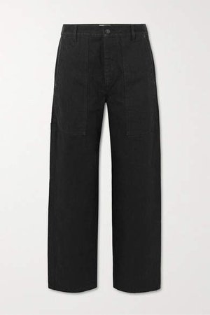 Hester Cropped Mid-rise Straight-leg Jeans - Black