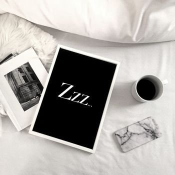 zzz sleep art print by sacred & profane designs | notonthehighstreet.com