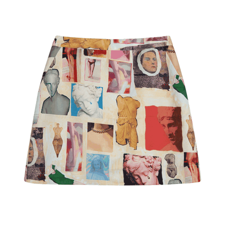 Mixed-Color GALEE Printed Mini Skirt | JessicaBuurman